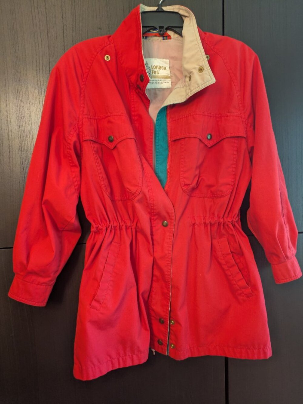 Vintage Red London Fog Jacket Sz 8